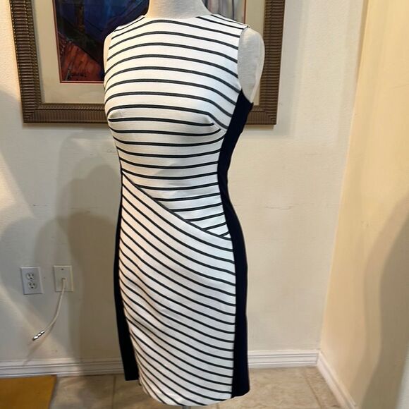 NWT Ralph Lauren Striped Sleeveless Dress - Navy and White Size 2 - Picture 3 of 13
